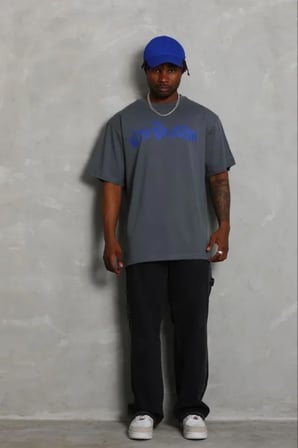 Modi Green Erkek Baskılı T-Shirt Kısa Kol Bisiklet Yaka Regular Fit Rahat Kalıp Günlük Tişört - Füme