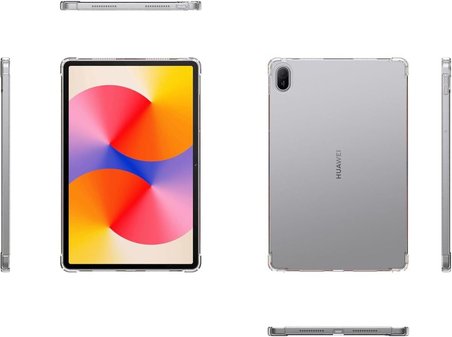 Huawei MatePad Se 11 inç ile Uyumlu Kılıf, Şeffaf, Köşe Korumalı, Crystal Clear Silikon Kapak, AGS6-W00 AGS6-W09