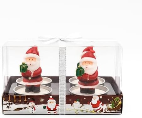 Yılbaşı Temalı Noel Baba Figürlü Mum Seti 4’lü | Yılbaşı Mumu, Yılbaşı Hediyesi, Yılbaşı Sofra Süsleme