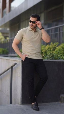 Modi Green Erkek Kısa Kollu Yakalı Tişört