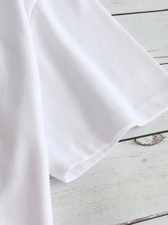 Modi Green Baskılı Oversize Bisiklet Yaka T-shirt - Beyaz