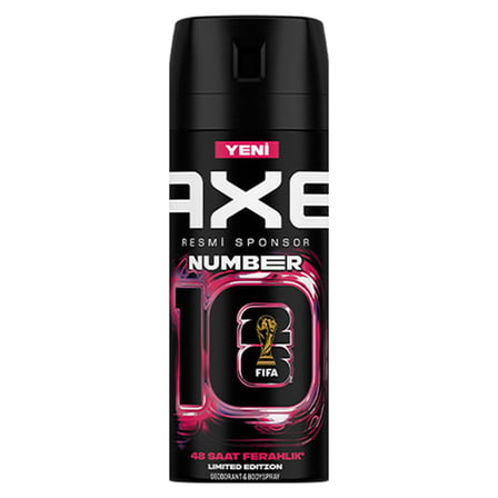 5 Adet Axe 10 Number Fifa Deo 150 Ml