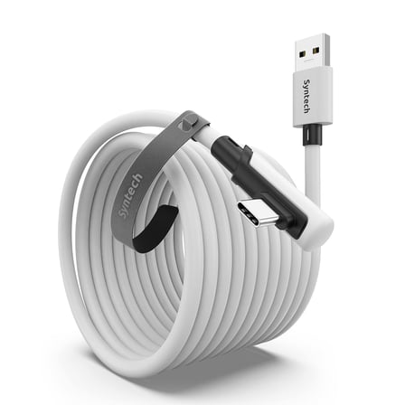 Bağlantı Kablosu 20 FT Quest2/Quest Pro/Pico 4 Aksesuarları ve PC/Steam VR, Yüksek Hızlı PC Veri Transferi, VR Kulaklık ve Oyun Bilgisayarı için USB C Kablosu