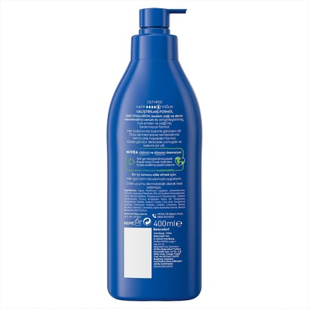 NIVEA Besleyici Vücut Sütü 400 ml, Kuru ve Çok Kuru Ciltler, 72 Saat Yoğun Nemlendirici,Badem Yağı