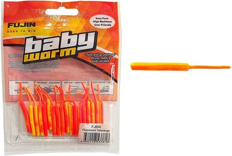 Baby Worm LRF Silikon 5.2 cm UV Yelorange Glow (18 Adet)