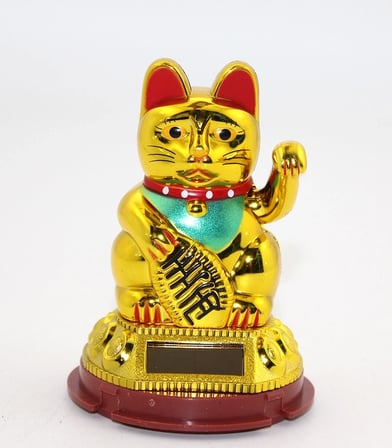 Güneş Enerjili Pati Salayan Şans Kedisi (Maneki Neko) Alk2931