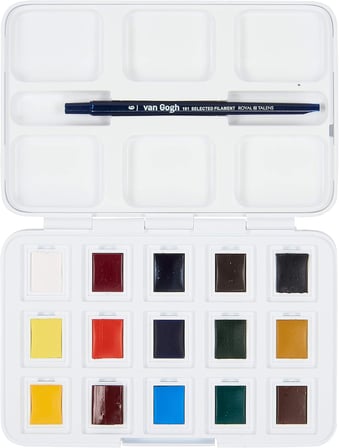 Sulu Boya Seti 12+3 Renk X Tablet - Plastik Kutulu