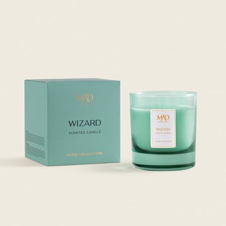 Mad Wizard 200 gr Kokulu Cam Mum – Çarkıfelek, Vadi Zambağı ve Sandal Ağacı ile Mistik ve Büyüleyici Bir Atmosfer