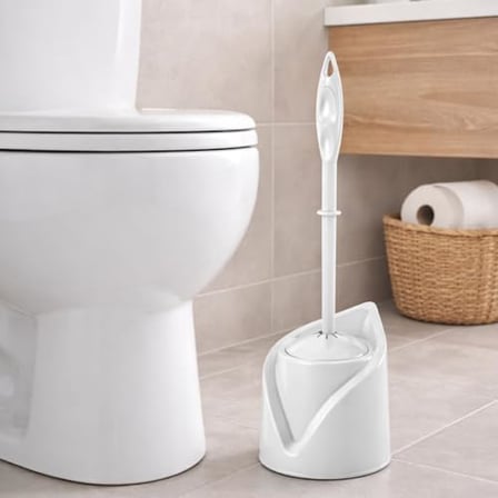 Tuvalet Temizleme Fırçası Etkin Uçlu Klozet Fırçası Seti WC Fırçası Temizleyici Uçlu Fırça (Beyaz)