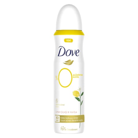 4 Adet Dove Limon Çiçeği & Vanilya Sprey Deodorant 150 Ml