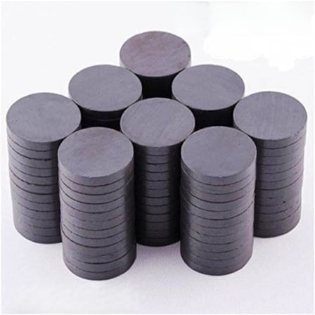 Dünya Magnet 50 Adet 20X3 Büyük Yuvarlak Ferrit Mıknatıs -Kokulu Taş-Nişan Süsleme Mıknatısı(50'Li Paket)