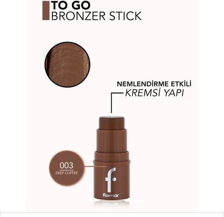 To Go Doğal Bitişli &amp; Nemlendirme Etkili Kremsi Stick Bronzer