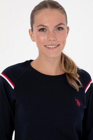 U.S. Polo Assn. Kadın Uzun Kollu Yuvarlak Yaka Dar Paça Pamuklu Kışlık Pijama Takımı S26118