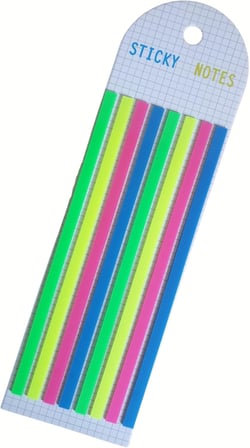 Şeffaf Renkli Yapışkan Not Kağıtları Defter Yer İmleri Etiket Ayraç Sticky Notes Uzun Şeritler (Renk 3)