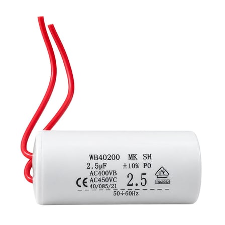 Powermaster WB40200 2.5 Uf 400V/450V AC Kablolu Motor Daimi Çalışma Kapasitörü (Kondansatör)