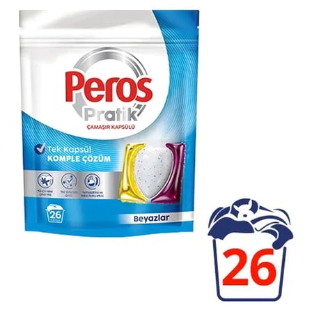 5 Adet Peros Pratik Beyazlar Çamaşır Kapsülü