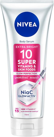 NIVEA Super10 Serum Etkili Vücut Losyonu SPF15 170 ml, Aydınlatıcı, Nemlendirici, C Vitamini, Niasinamid