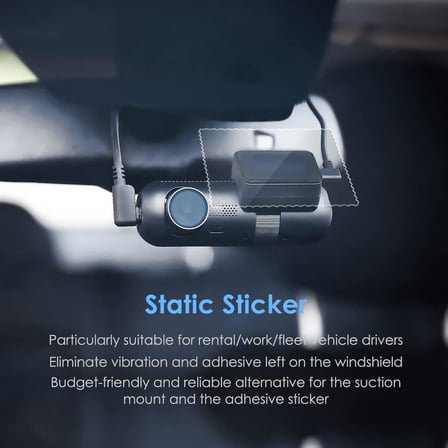 3 x şeffaf anti-statik filmler, ön cama yapışır, tüm dashcam ile uyumludur