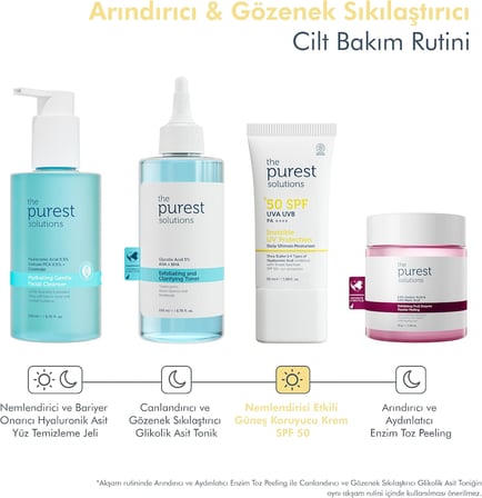 The Purest Solutions, Yüksek Koruma Ve Nemlendirici Etkili Güneş Koruyucu Krem Spf 50, 50 Ml