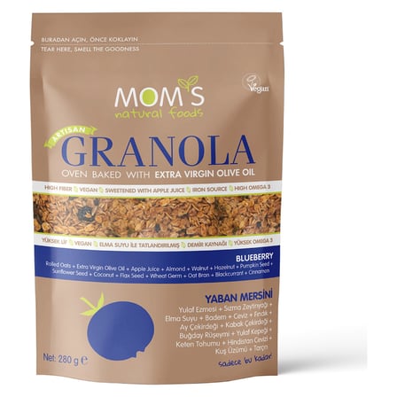 3 Adet Mom's Yaban Mersini Granola 280 G