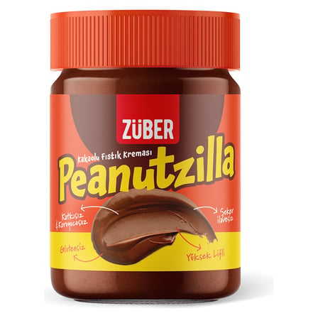 3 Adet Züber Peanutzilla Kakaolu Fıstık Kreması 315 G
