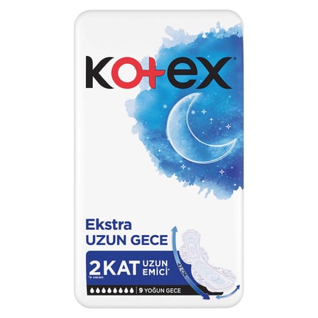 2 Adet Kotex Ekstra Uzun Gece 9'lu