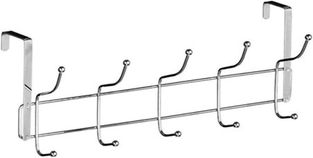 12'Li Kapı Arkası Metal Askı,Amerikan Kapı Arkası Askılık,Banyo,Mutfak,Yatak Odası İçin Kapı Arkasına Takılan Krom Askı (1)