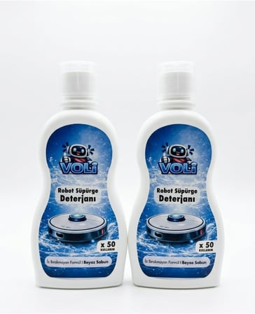 Ultra-Shine Robot Süpürge Deterjanı – Üstün Beyaz Sabun Etkisi (2 Adet x 500 ml • 100 Kullanım)