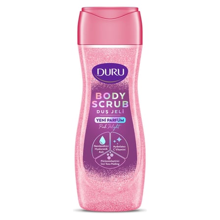 3 Adet Duru Body Scrub Duş Jeli Pink Delight 650 Ml