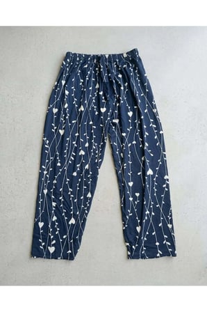 Kadın Büyük Beden Pamuklu Pijama Altı Lastikli Bel Rahat Kesim Battal Boy Soft Örme