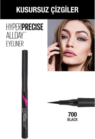 Maybelline New York Hyper Precise All Day Eyeliner - 700 Black (Siyah)