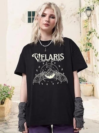 Modi Green Bisiklet Yaka Baskılı T-shirt - Siyah