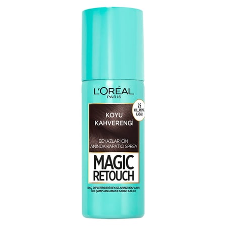 2 Adet L'Oréal Paris Magic Retouch Beyaz Dipleri Kapatıcı Sprey - Koyu Kahverengi