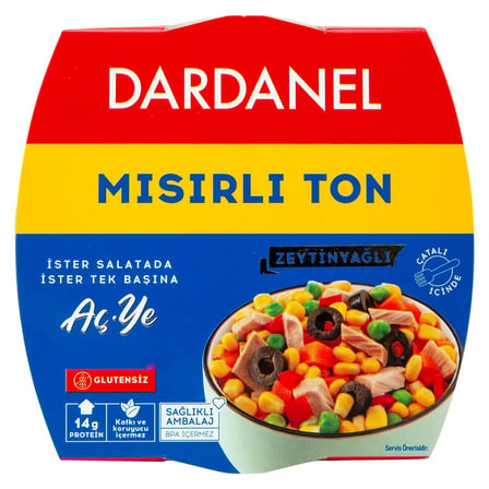 3 Adet Dardanel Konserve Mısırlı Ton Balığı