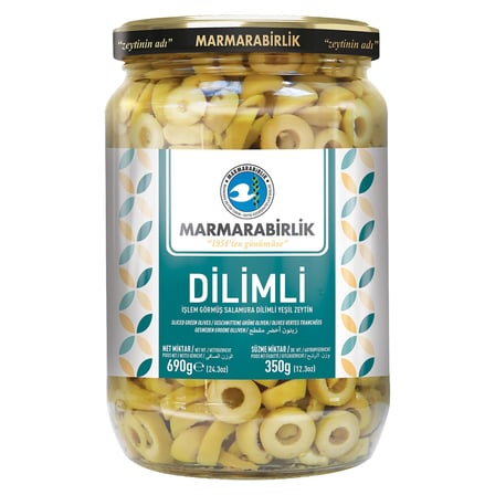 3 Adet Marmarabirlik Dilimli Yeşil Zeytin