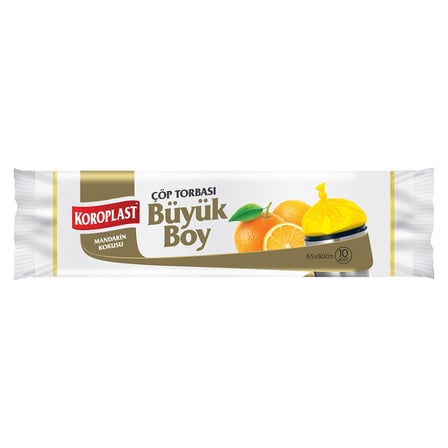 5 Adet Koroplast Mandarin Çöp Torbası Büyük Boy 10Lu