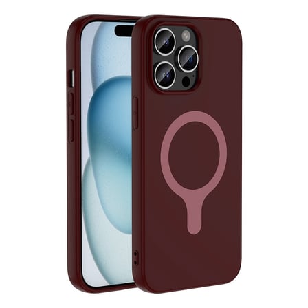 Apple iPhone 14 Pro Max Telefon Kılıfı MgSafe Şarj Özellikli Fenomen Silikon Kapak Mürdüm MagSafe