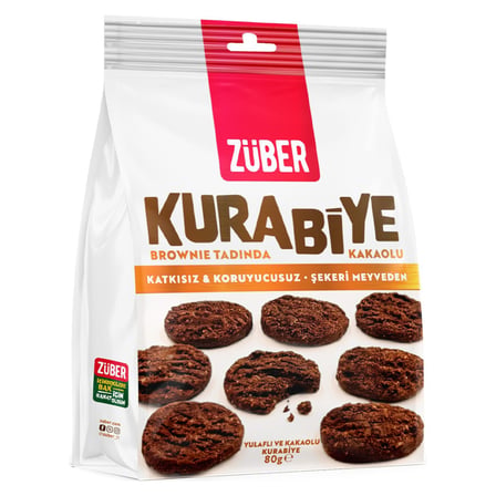 3 Adet Züber Yulaflı Ve Kakaolu Kurabiye 80 G