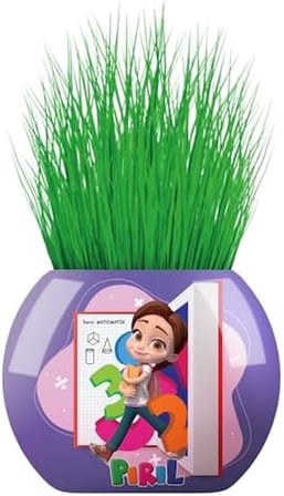 YUUP Pırıl Temalı Çim Adam 6'lı Set – Çocuklar İçin Eğitici ve Eğlenceli Bitki Yetiştirme Kiti