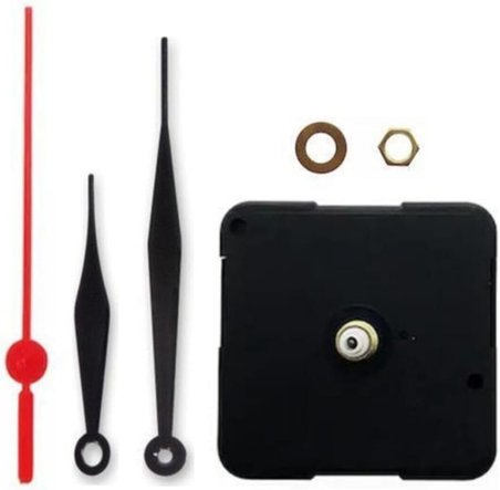 1 Adet, Duvar Saat Mekanizması, 10 Mm Şaft, Sessiz, Saat Motoru, Metal Akrep, Yelkovan, Saniye