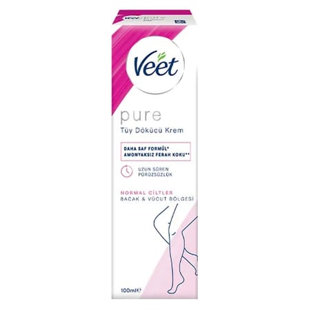 5 Adet Veet Pure Normal Ciltler İçin Tüy Dökücü Krem