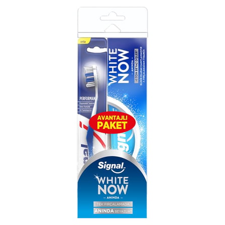 3 Adet Signal Whıte Now Diş Macunu 75Ml+Performance Fırça