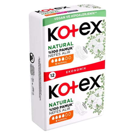 4 Adet Kotex Natural Normal Hijyenik Ped 12'li