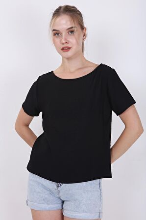 Kısa Kollu Crop Bluz