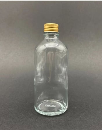 12 Adet Şeffaf Cam Shot Şişesi Sızdırmaz Gold Metal Kapaklı Kolonya Koku Süs Çok Amaçlı Şişe 100ml