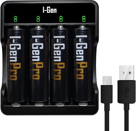 G429 4'Lü Pil Şarj Aleti + 4 Adet Aa Pro 2950 Mah Şarjlı Kalem Pilli Set