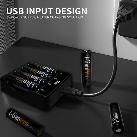 G429 4'Lü Pil Şarj Aleti + 4 Adet Aa Pro 2950 Mah Şarjlı Kalem Pilli Set