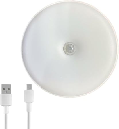 Hareket Sensörlü LED Gece Lambası – Şarj Edilebilir ve Taşınabilir 4000K Işık, USB ile Dolap İçi, Merdiven, Gardrop Altı Kullanımına Uygun Beyaz Işık Spot Lamba (1)
