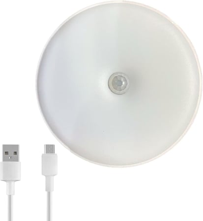 Hareket Sensörlü LED Gece Lambası – Şarj Edilebilir ve Taşınabilir 4000K Işık, USB ile Dolap İçi, Merdiven, Gardrop Altı Kullanımına Uygun Beyaz Işık Spot Lamba (1)