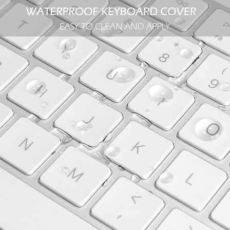 Apple Magic Keyboard 3 A2520 Numerik Türkçe Q Klavye Koruyucu – ISO Ters L Enter Uyumlu Ultra İnce Clear Silikon Kaplama Toz ve Sıvı Koruma Transparent Keyboard Cover Şeffaf
